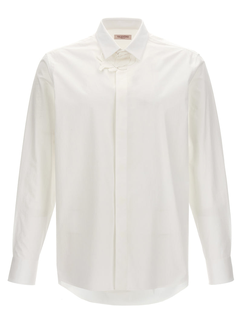 Valentino Garavani Valentino Shirt With Flower Patch - Cotton - Style B7... | Urbalenti™ NYC