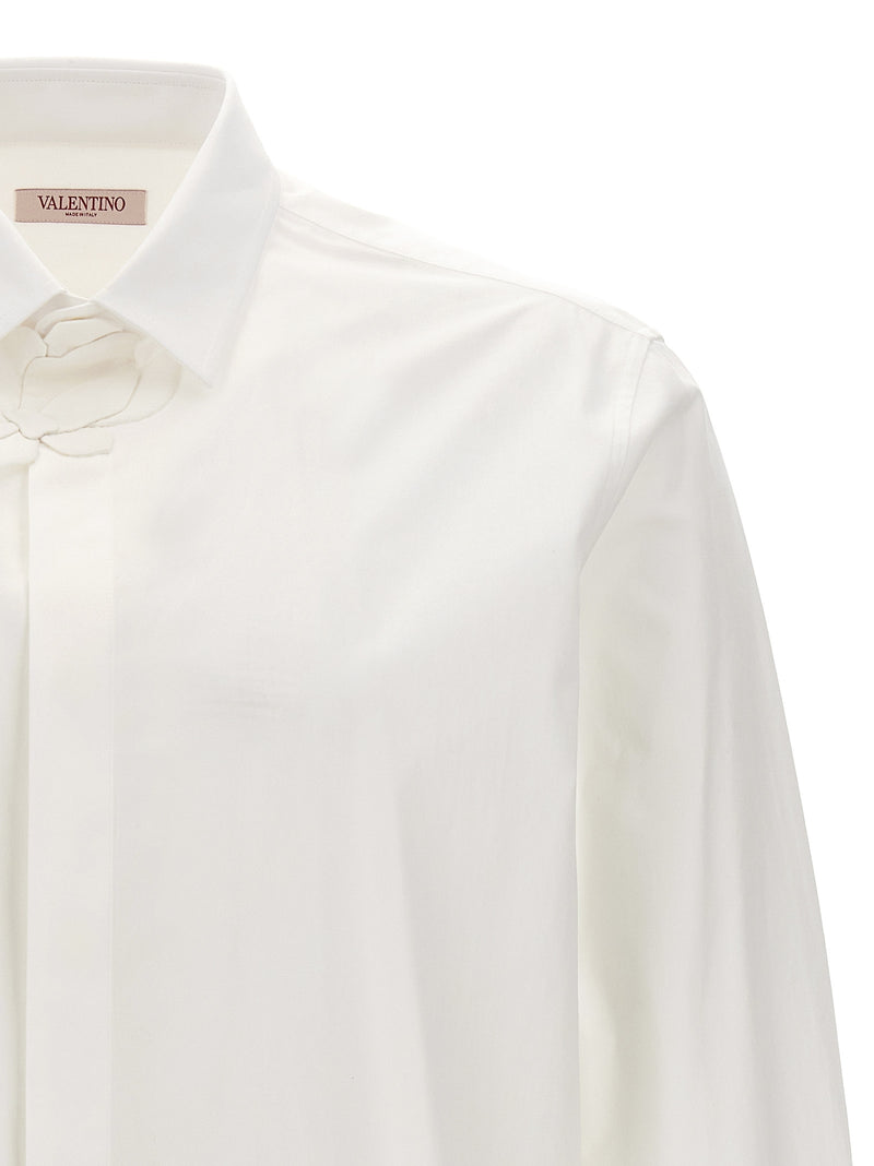 Valentino Garavani Valentino Shirt With Flower Patch - Cotton - Style B7... | Urbalenti™ NYC