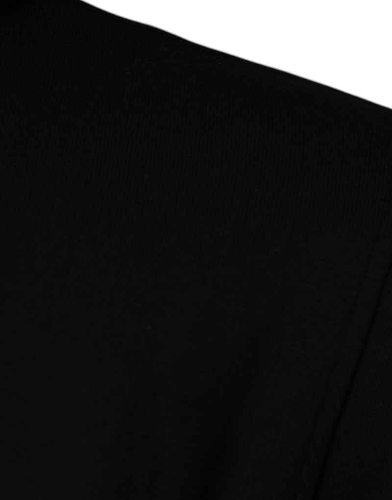 Sweat-shirt à capuche noir Versace en coton avec méduse, modèle à enfiler, style pull-over