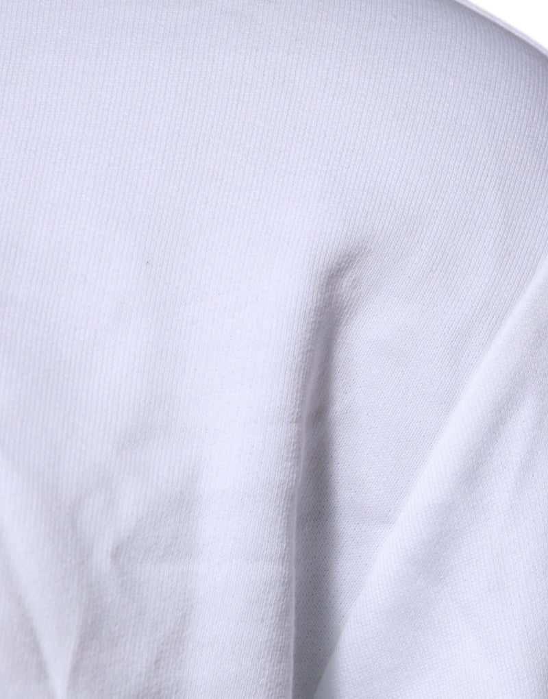 Pull encolure ras du cou blanc à broderie Méduse Versace