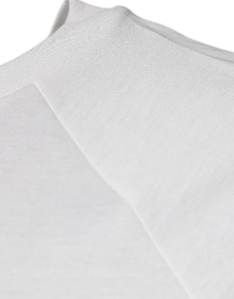 T-shirt blanc à col rond et manches courtes DG Sport Dolce & Gabbana
