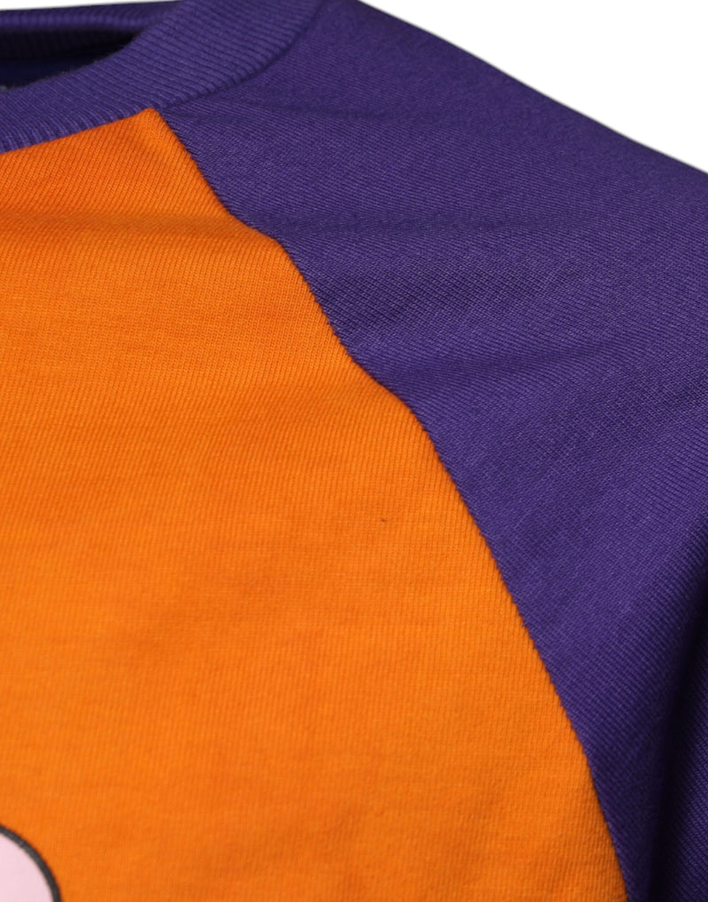 Camiseta naranja y morada de manga corta con estampado gráfico de Dolce & Gabbana