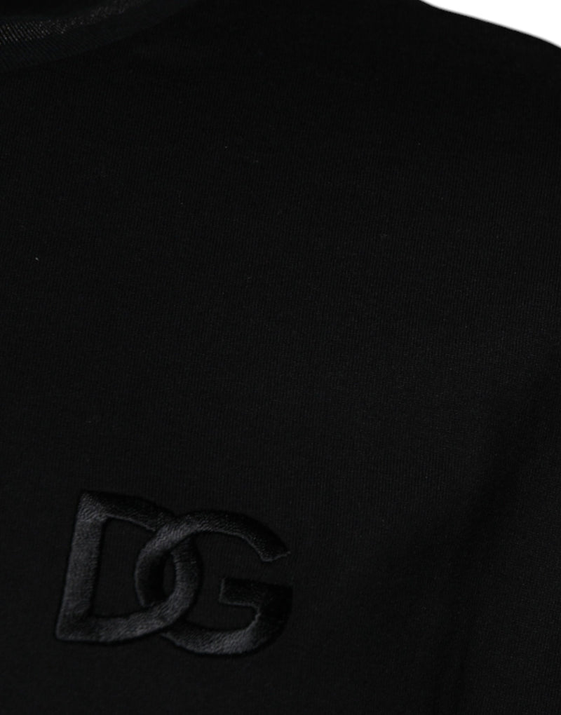 Camiseta negra de manga corta y cuello redondo de Dolce & Gabbana