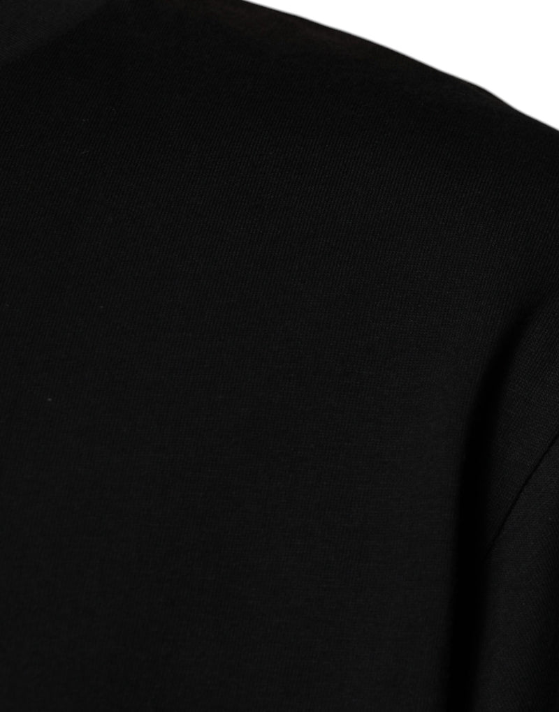 T-shirt Dolce & Gabbana noir, col rond et manches courtes