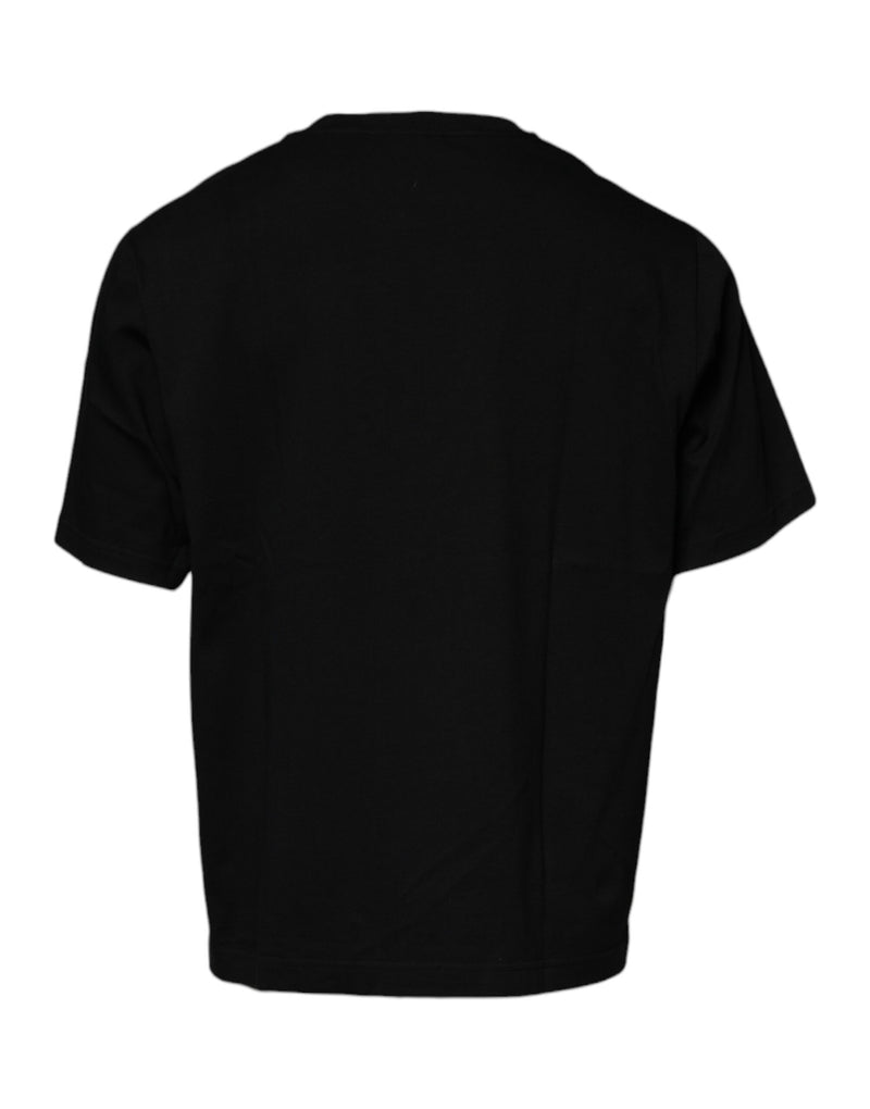 T-shirt Dolce & Gabbana noir, col rond et manches courtes