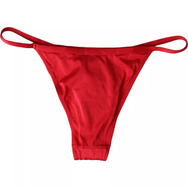 Bas de bikini en nylon extensible rouge Dolce & Gabbana