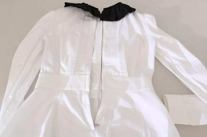 Camisa blusa negra y blanca con botones decorativos Dolce & Gabbana