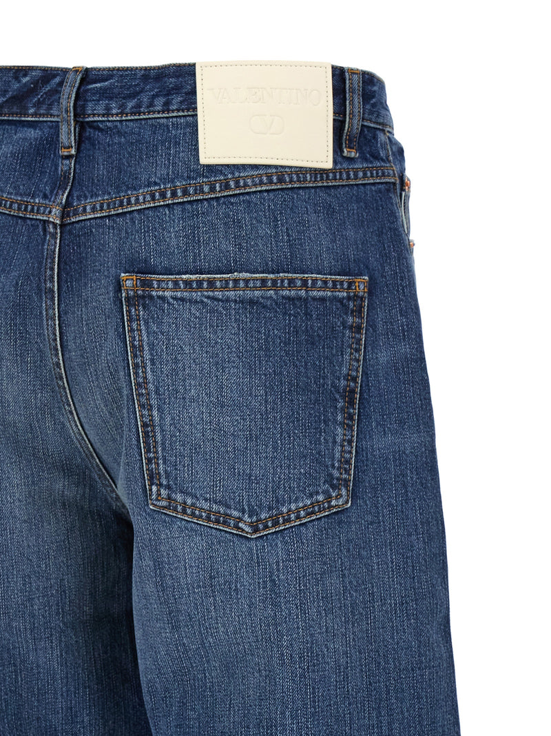 Valentino Garavani Denim Jeans Valentino Garavani - Leather - Style E03Y... | Urbalenti™ NYC