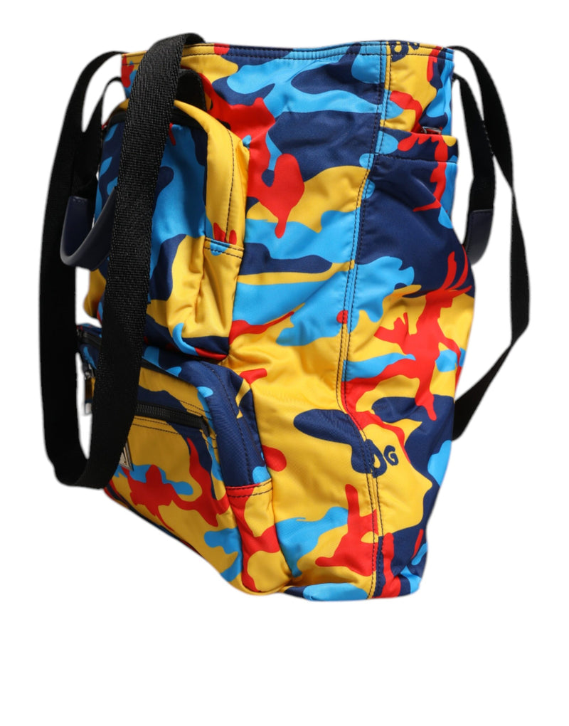Sac cabas en nylon camouflage multicolore Dolce & Gabbana
