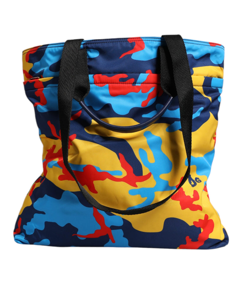Sac cabas en nylon camouflage multicolore Dolce & Gabbana