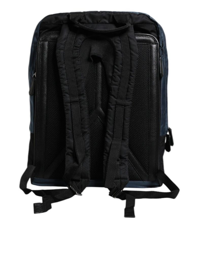 Mochila escolar Dolce & Gabbana preta em nylon com logotipo DG