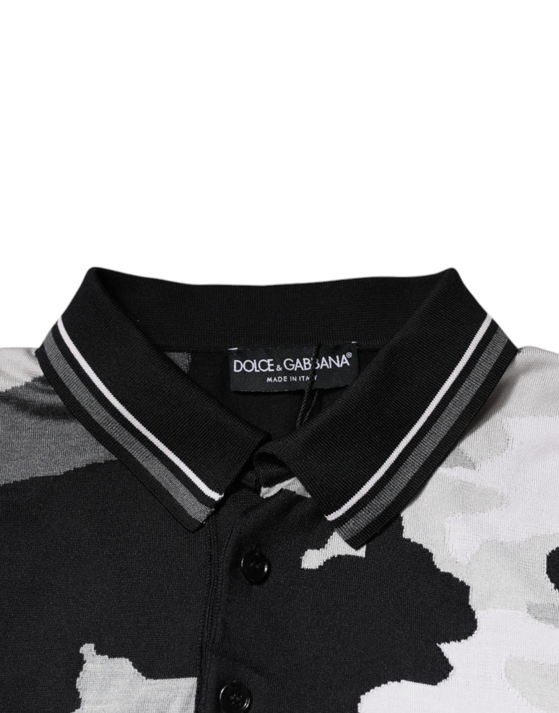 Polo à col camouflage multicolore Dolce & Gabbana
