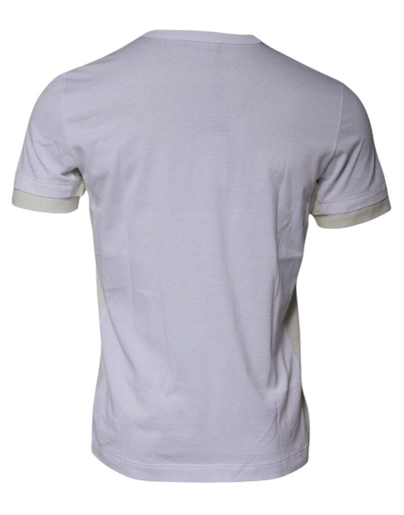 Camiseta de algodón blanca de manga corta y cuello redondo, de Dolce & Gabbana