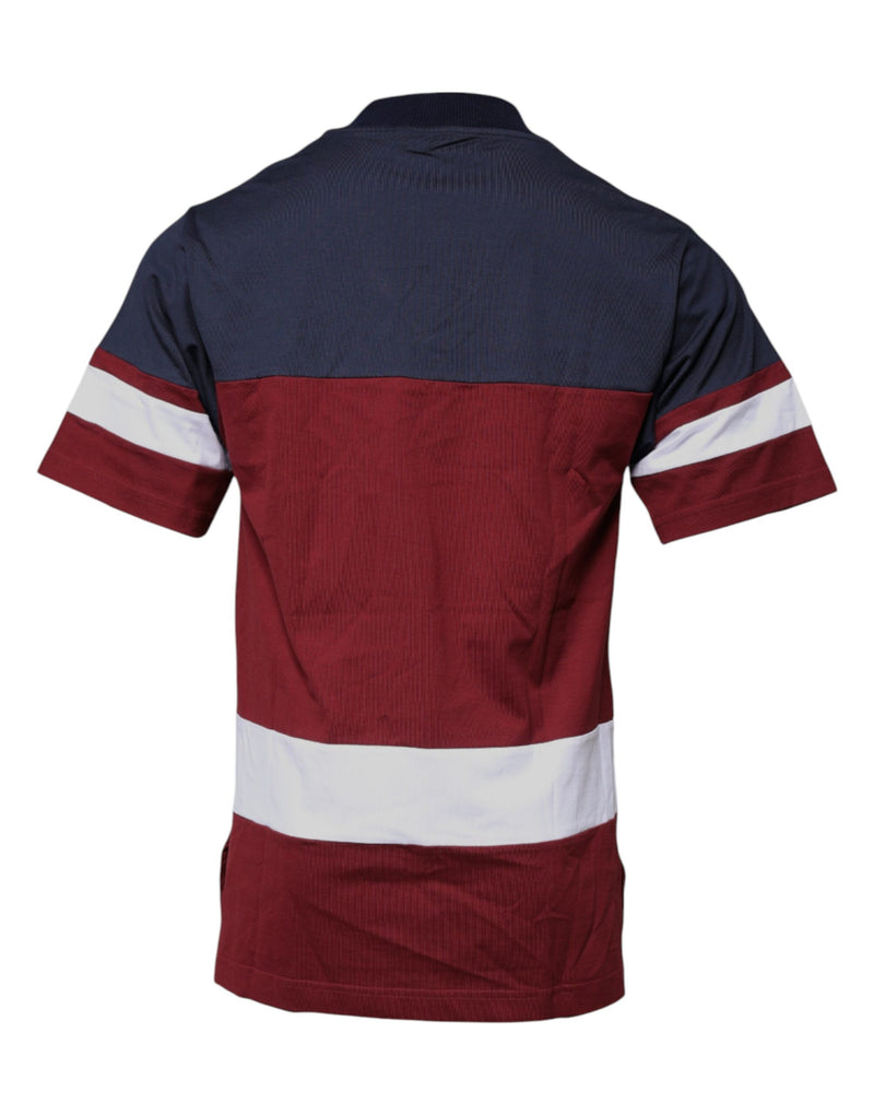 Camiseta de algodão multicolorida com decote em V e mangas curtas Dolce & Gabbana