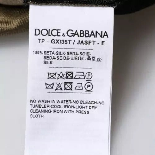 Polo à col camouflage multicolore Dolce & Gabbana