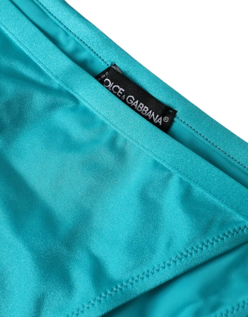 Braguita de bikini de nailon azul y verde para playa de Dolce & Gabbana