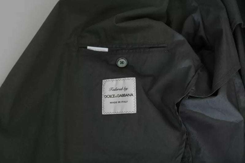 Blazer formal gris de algodón, de botonadura sencilla, Dolce & Gabbana