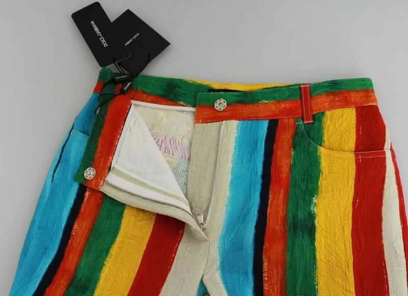 Pantalones acampanados multicolor Riga Pittorica Dolce & Gabbana