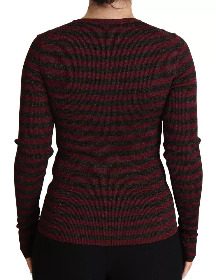 Cardigã Dolce & Gabbana feminino preto com listras vermelhas