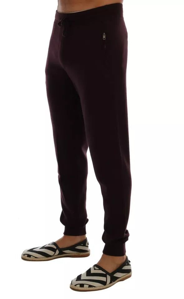 Pantalones deportivos morados de cachemir Dolce & Gabbana