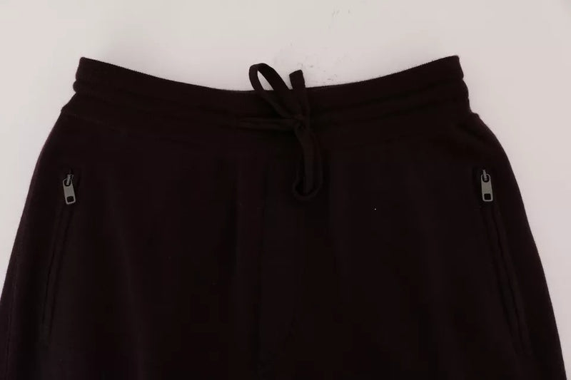Pantalones deportivos morados de cachemir Dolce & Gabbana