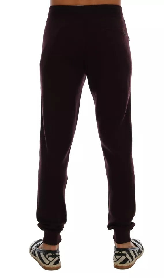 Pantalones deportivos morados de cachemir Dolce & Gabbana