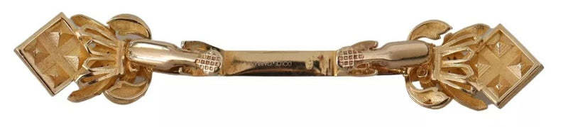 Broche Dolce & Gabbana con tope de cuello de cristal, chapado en oro, de plata de ley 925