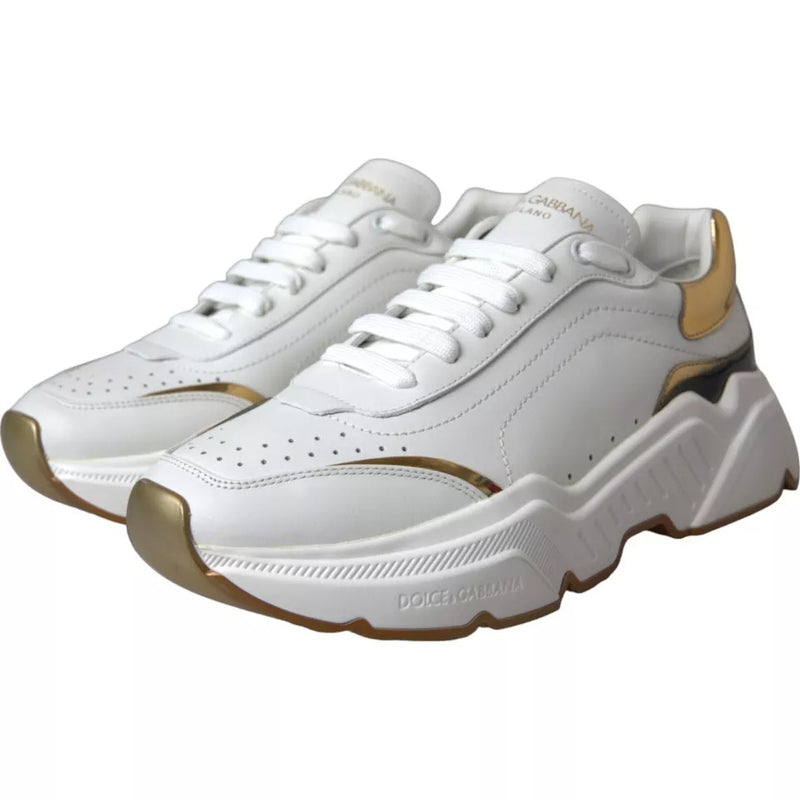 Zapatillas DAYMASTER Dolce & Gabbana para hombre, de piel blanca y dorada
