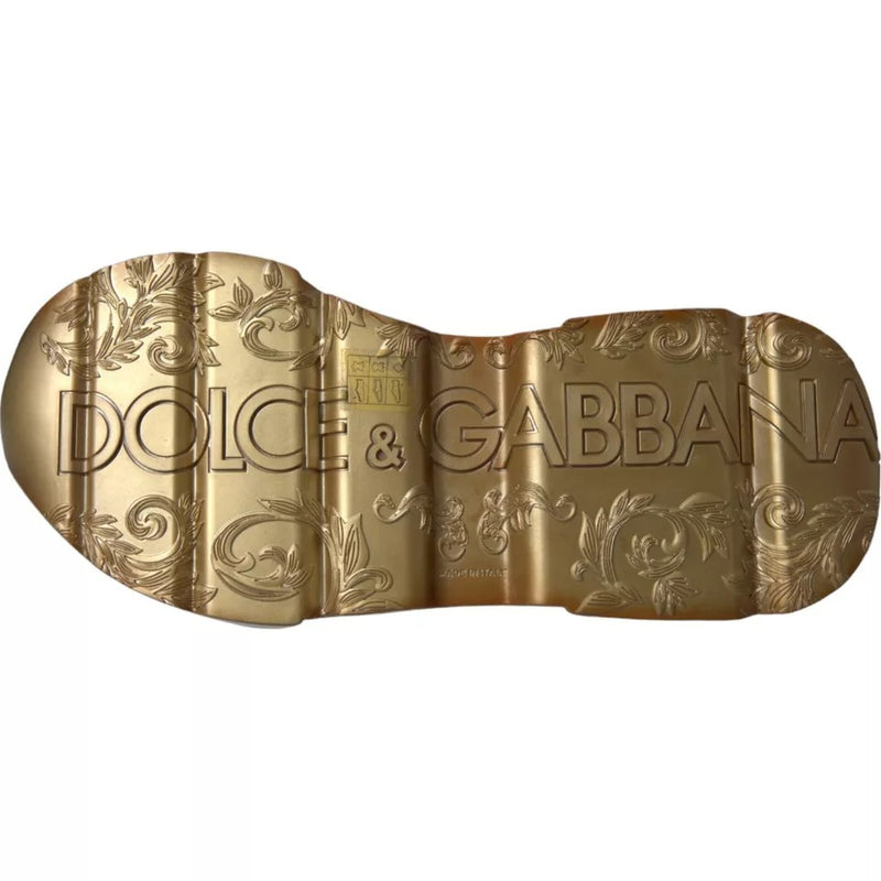 Zapatillas DAYMASTER Dolce & Gabbana para hombre, de piel blanca y dorada