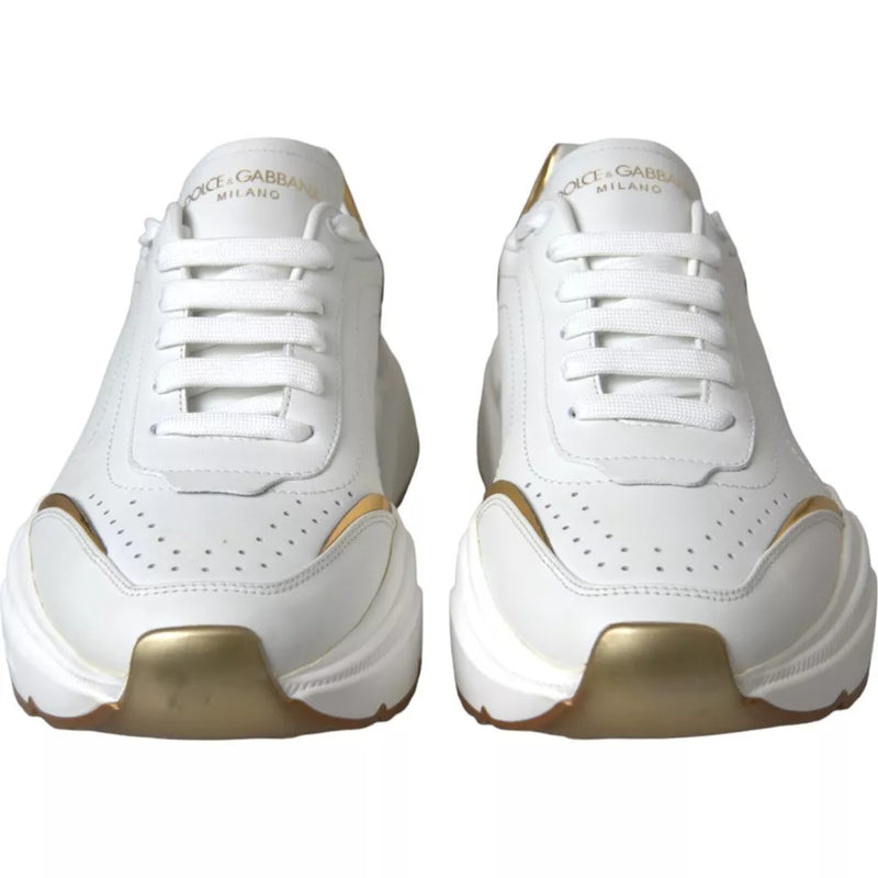 Zapatillas DAYMASTER Dolce & Gabbana para hombre, de piel blanca y dorada