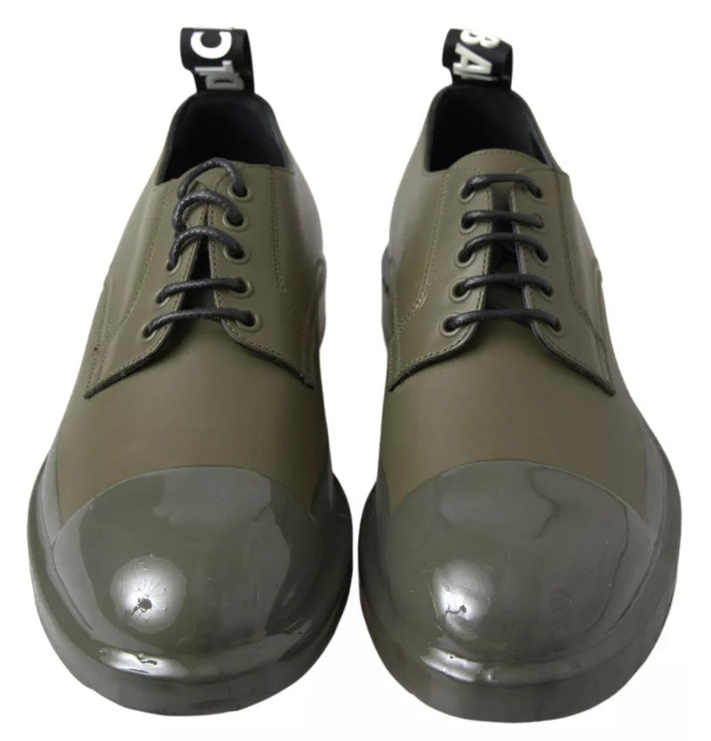 Zapatos de vestir Dolce & Gabbana de piel verde con suela de goma