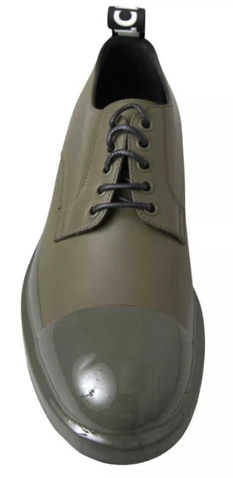 Zapatos de vestir Dolce & Gabbana de piel verde con suela de goma