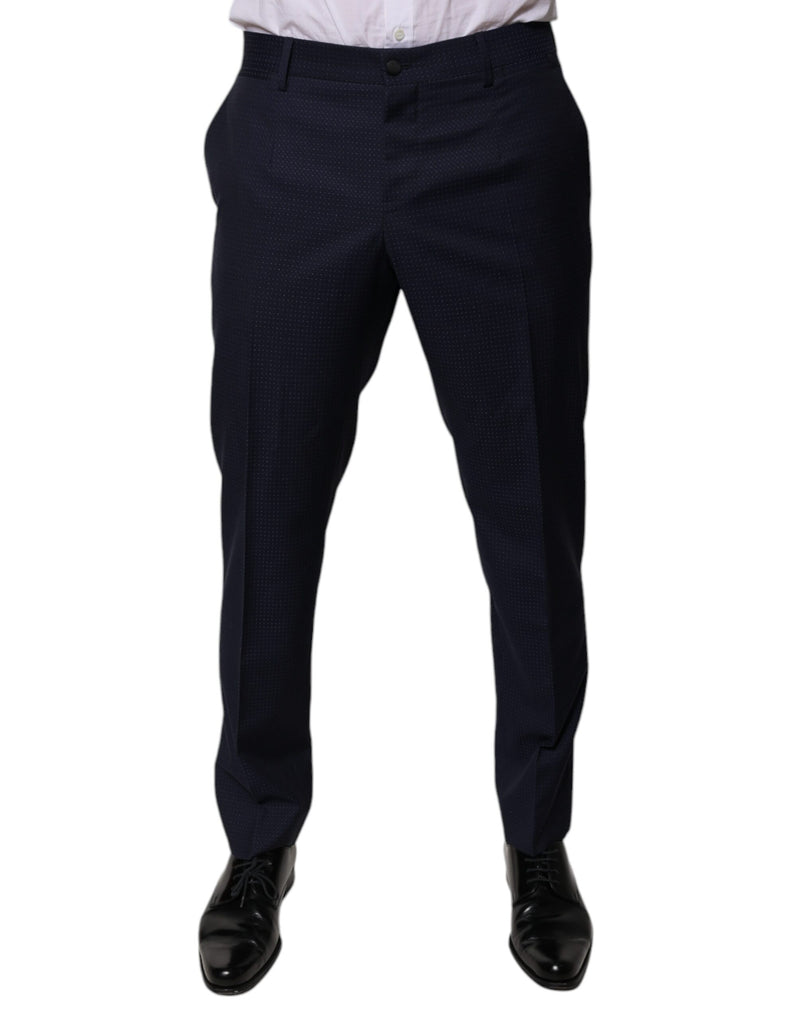 Pantalones de vestir de algodón azul oscuro para hombre de Dolce & Gabbana