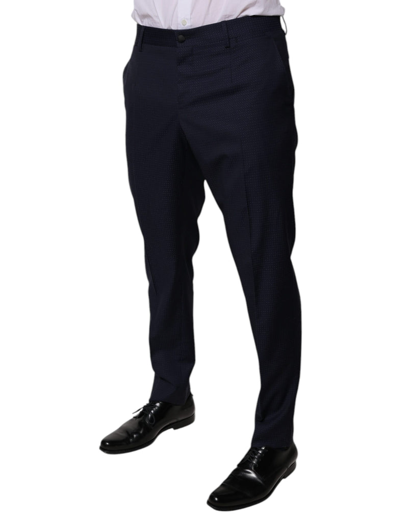 Pantalones de vestir de algodón azul oscuro para hombre de Dolce & Gabbana