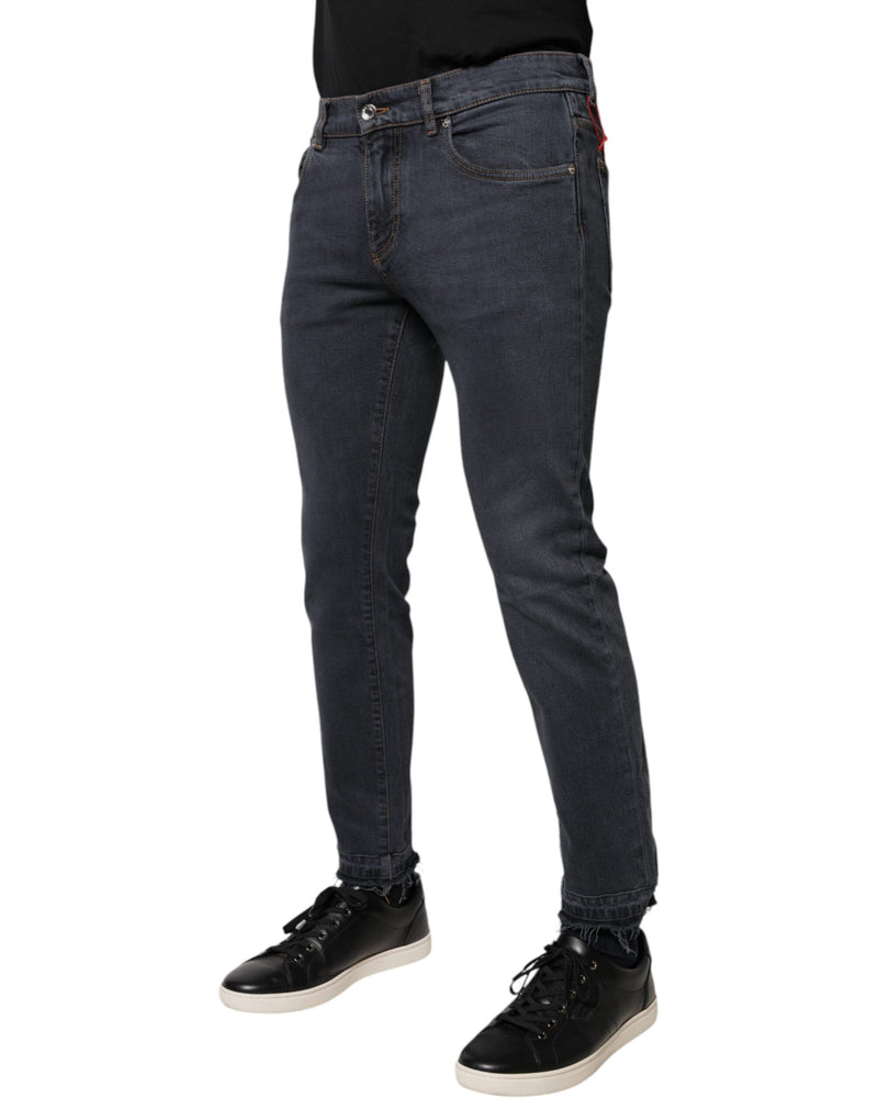 Jean skinny en coton gris foncé Dolce & Gabbana