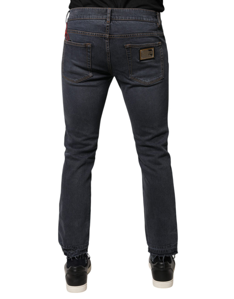 Jean skinny en coton gris foncé Dolce & Gabbana
