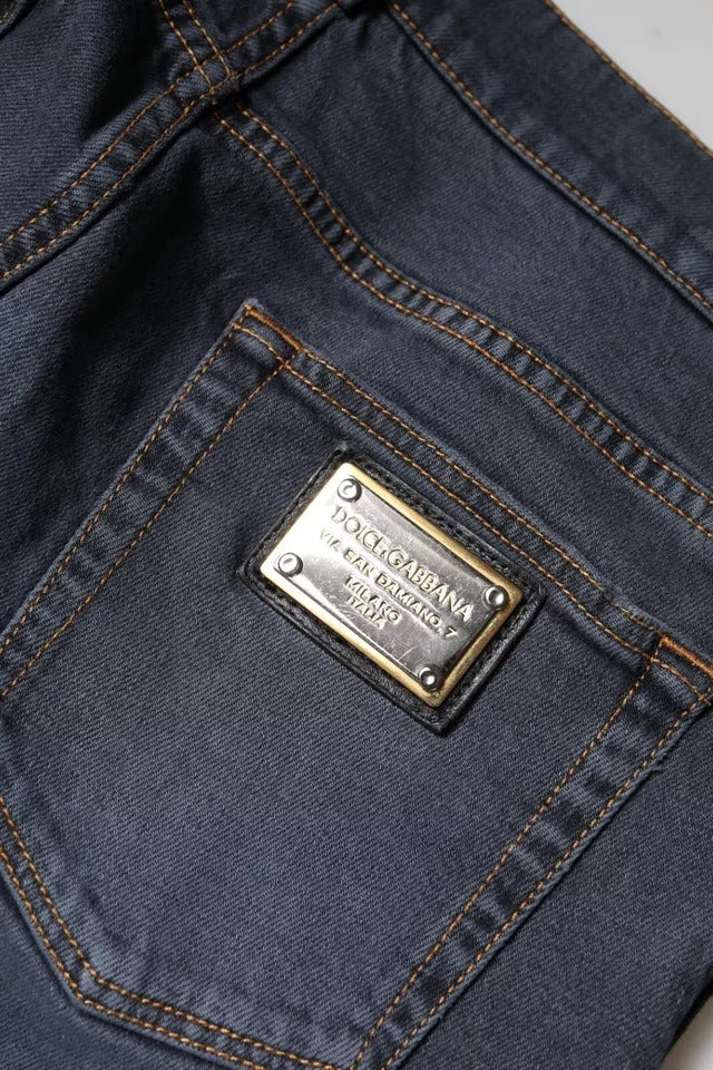 Jean skinny en coton gris foncé Dolce & Gabbana