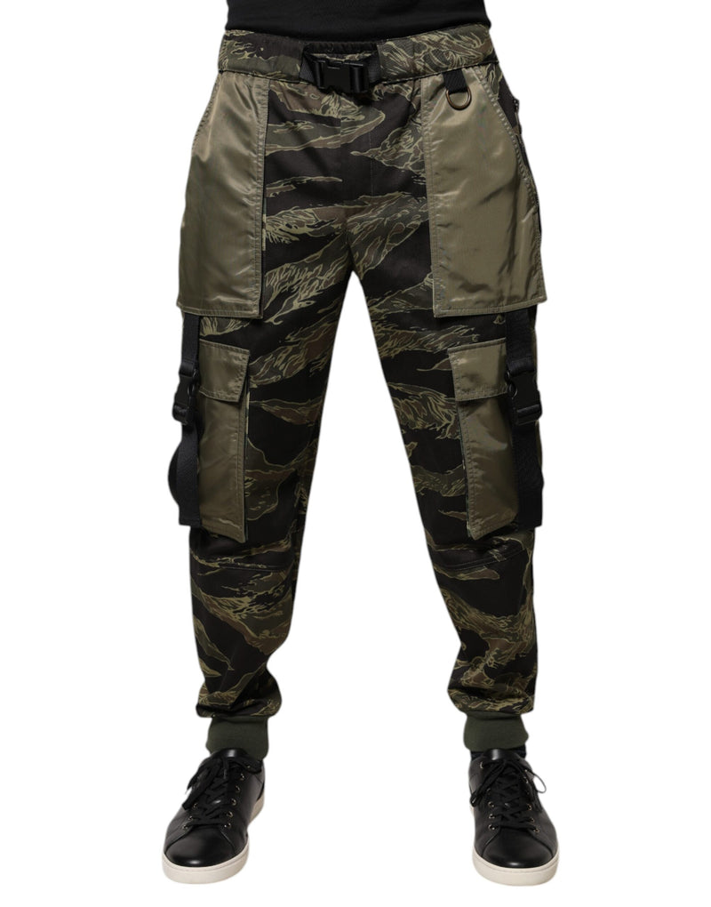 Pantalones jogger cargo de algodón verde de Dolce & Gabbana