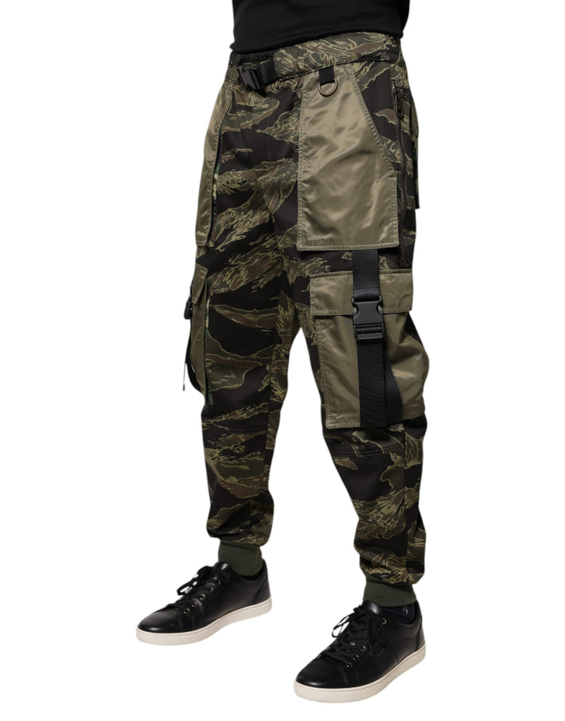 Pantalones jogger cargo de algodón verde de Dolce & Gabbana