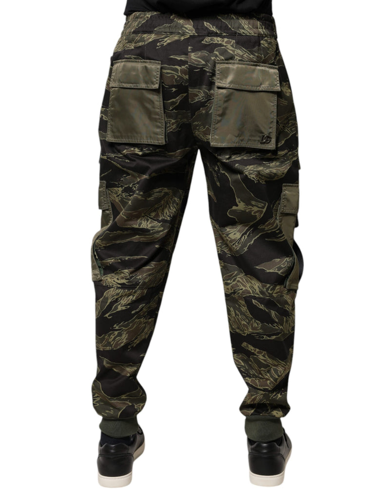 Pantalones jogger cargo de algodón verde de Dolce & Gabbana