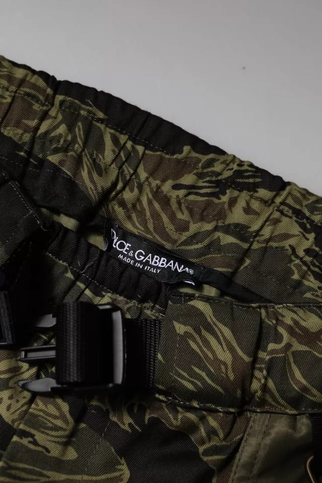 Pantalones jogger cargo de algodón verde de Dolce & Gabbana