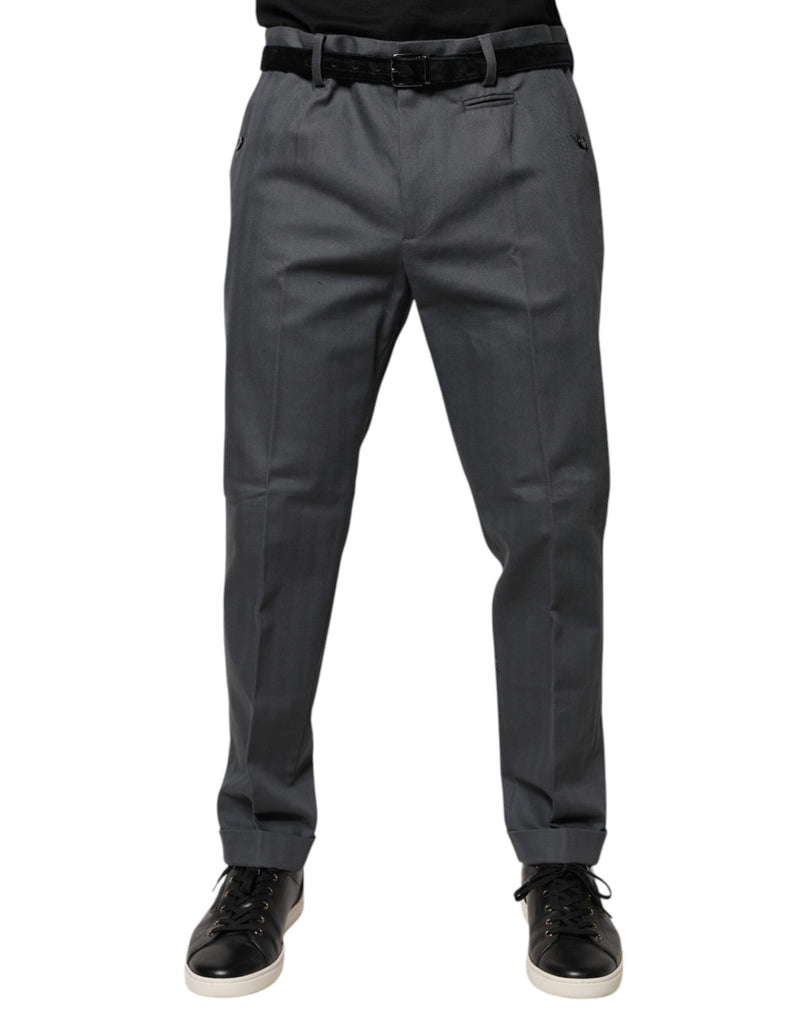 Calça social afunilada cinza Dolce & Gabbana
