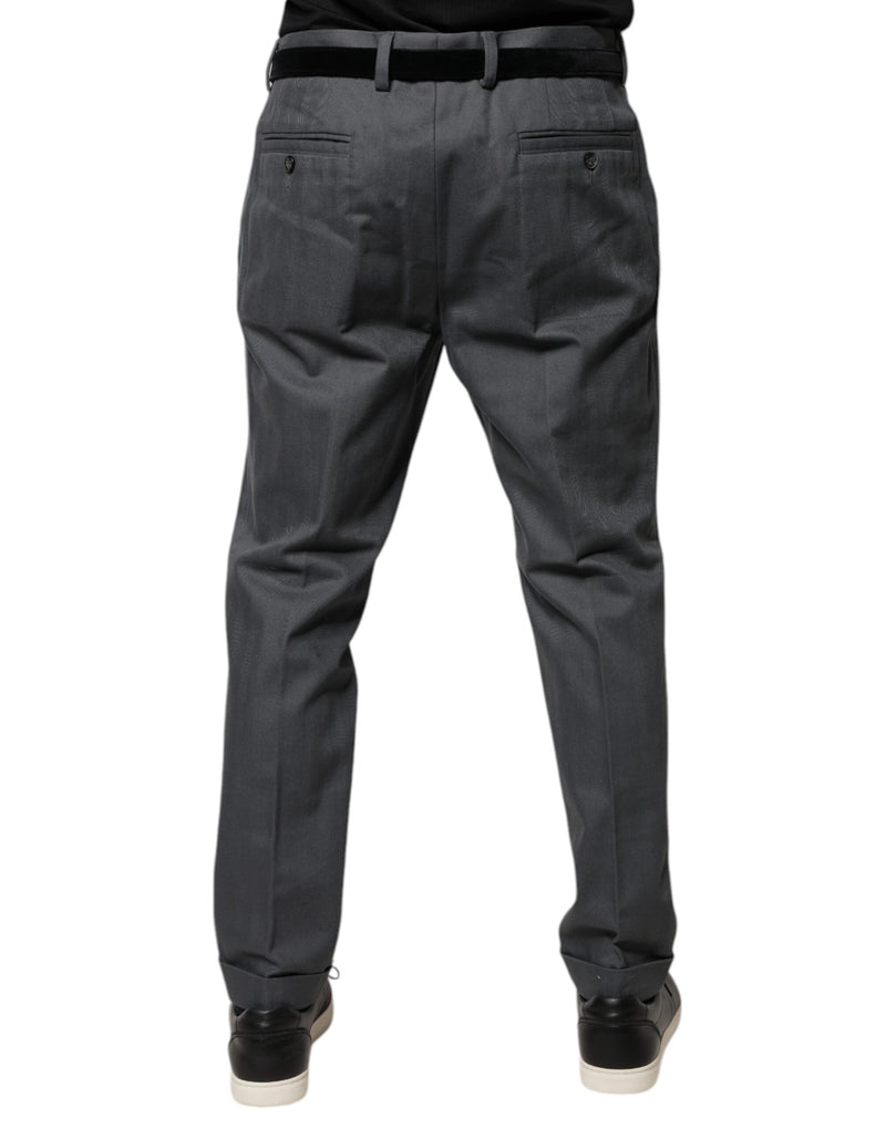 Calça social afunilada cinza Dolce & Gabbana