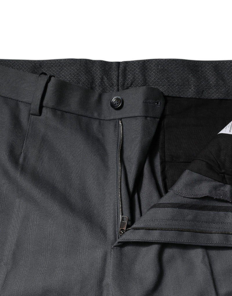 Calça social afunilada cinza Dolce & Gabbana