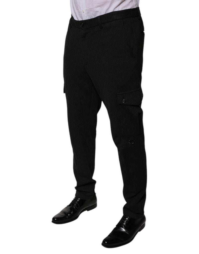 Pantalones cargo informales negros de viscosa para hombre de Dolce & Gabbana