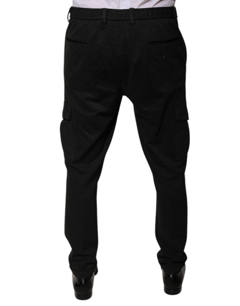 Pantalones cargo informales negros de viscosa para hombre de Dolce & Gabbana