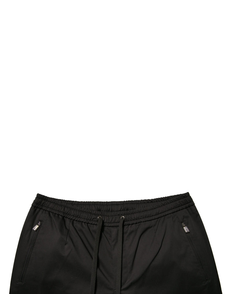 Pantalón de chándal jogger de algodón elástico negro de Dolce & Gabbana