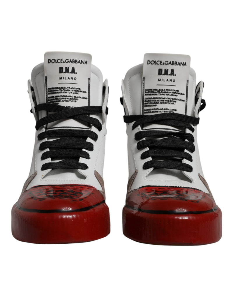Baskets montantes en cuir multicolore Dolce & Gabbana