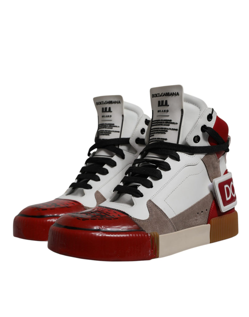 Baskets montantes en cuir multicolore Dolce & Gabbana