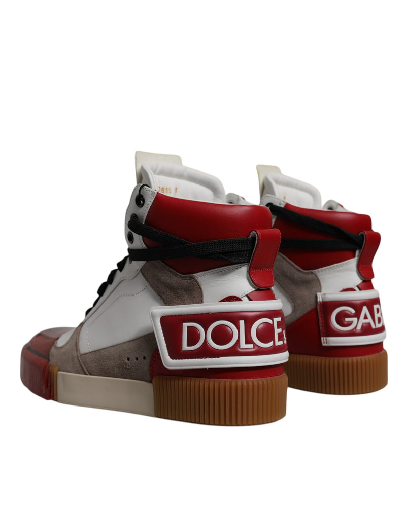 Baskets montantes en cuir multicolore Dolce & Gabbana